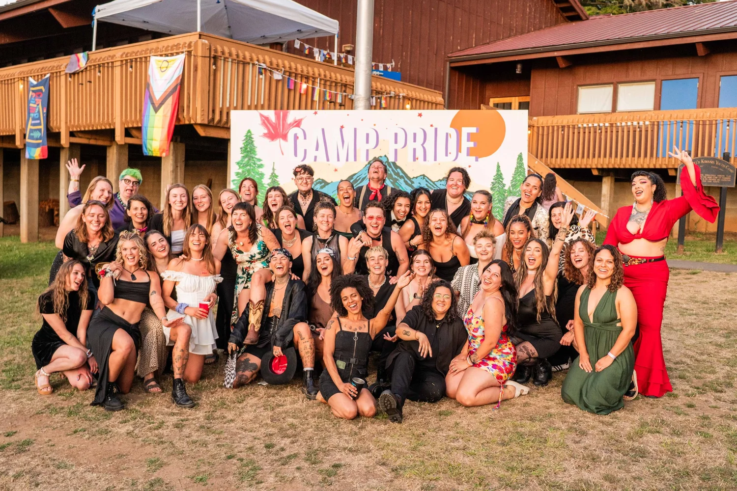 2025 Camp Pride “Sophomores” (2024 campers who made it back) before prom. Photographer: Mars Boutzoukas