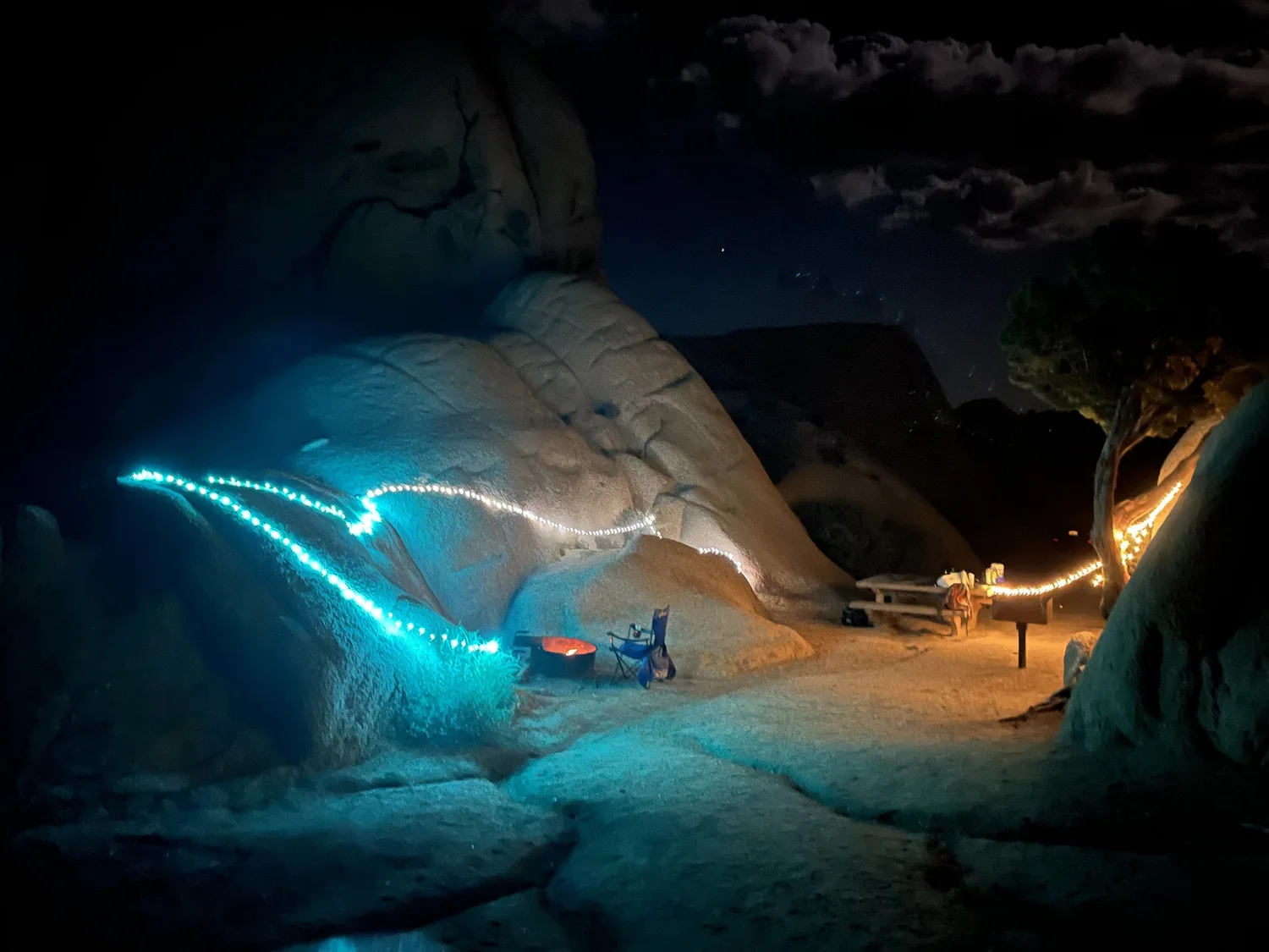 My Jumbo Rocks campground was lit 😉