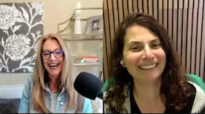 Guest speaker Bara Mann is next to the host with the text "Listen for REAL with Jen Oliver Guest: Bara Mann Episode 80: We limit ourselves by the stories we believe"
